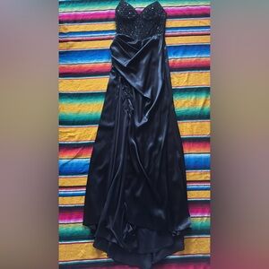 Elegant Black Satin Gown